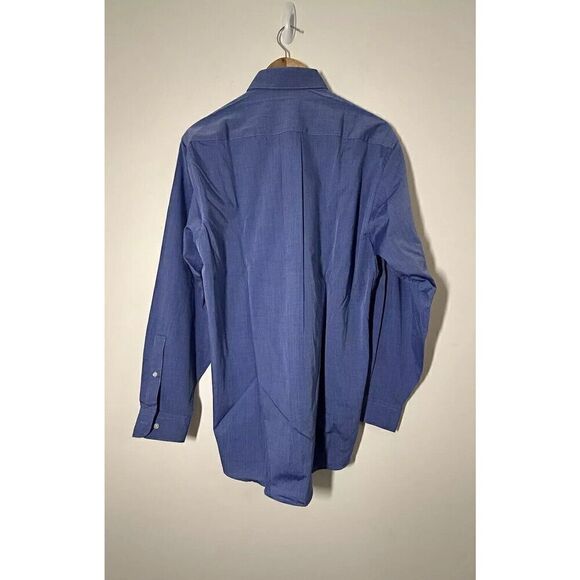 Perry Ellis Portfolio Men's Blue Button Down Long Sleeve Collared Shirt 15 32/33 - Picture 2 of 5